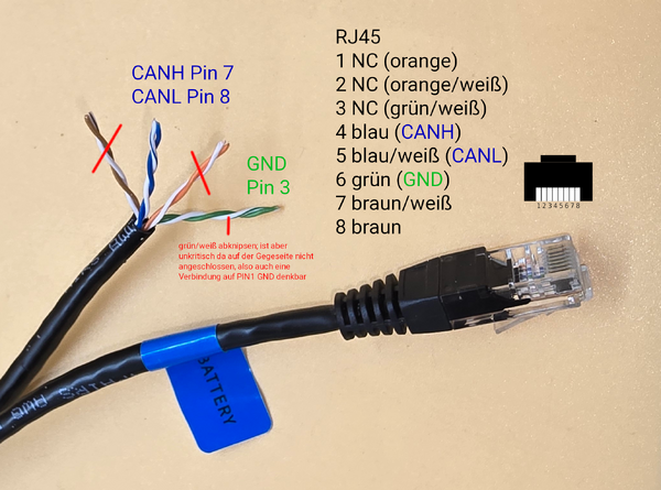 VictronCerbo Pylontech BMS Kabel